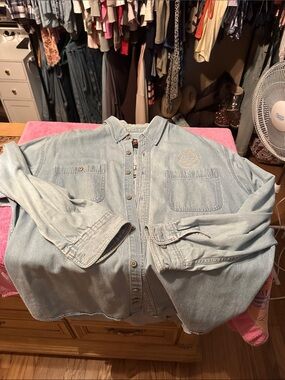 Harley-Davidson Light Blue Denim Button-Up Shirt